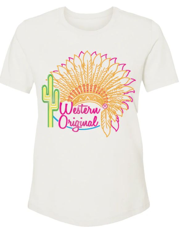 HOOEY GIRL&#39;S &quot;WESTERN ORIGINAL&quot; CREAM T-SHIRT