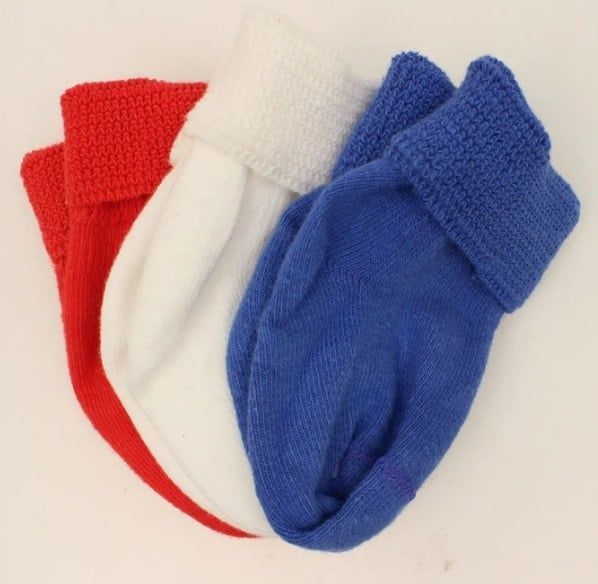 TWISTER COTTON BABY BUCKER SOCKS RD/WHT/BLU