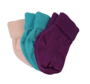 TWISTER COTTON BABY BUCKER SOCKS PK/TQ/PU