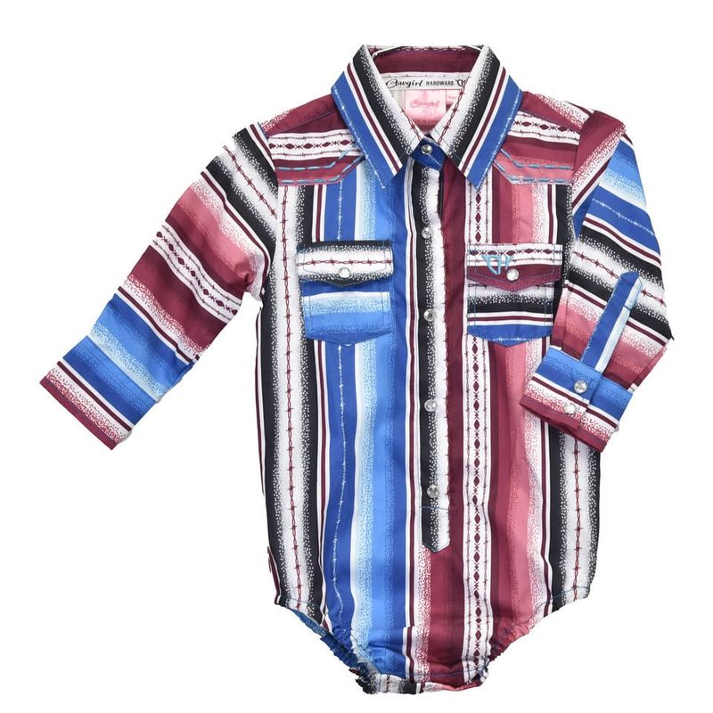 COWGIRL HARDWARE INFANT CHEVRON SERAPE ROMPER