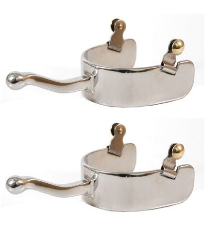 JACK&#39;S STAINLESS STEEL EQUITATION OFFSET SPURS- 3&quot; SHANK
