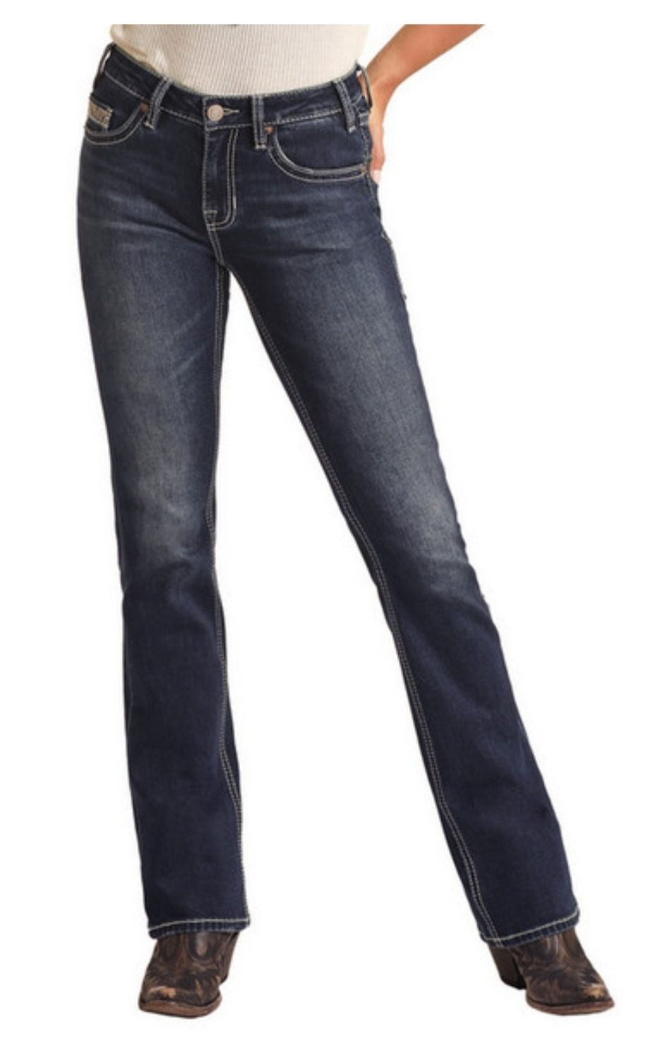 ROCK &amp; ROLL AZTEC MID RISE BOOTCUT JEAN