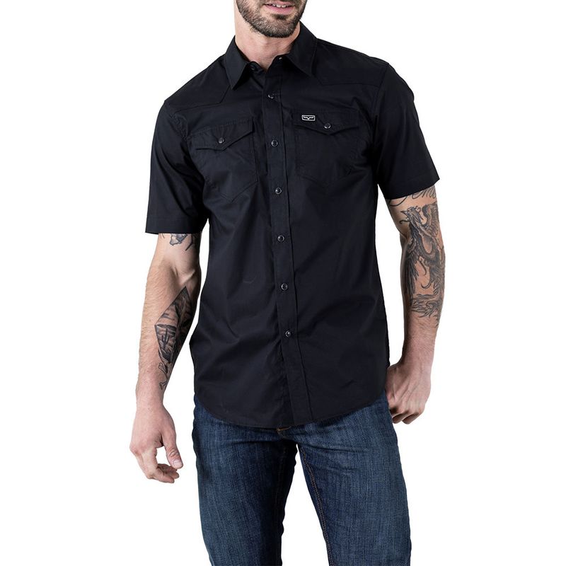 KIMES MEN&#39;S RIO SS DRESS SHIRT- BLACK