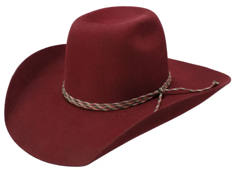 RESISTOL BRONC BURGUNDY FELT HAT