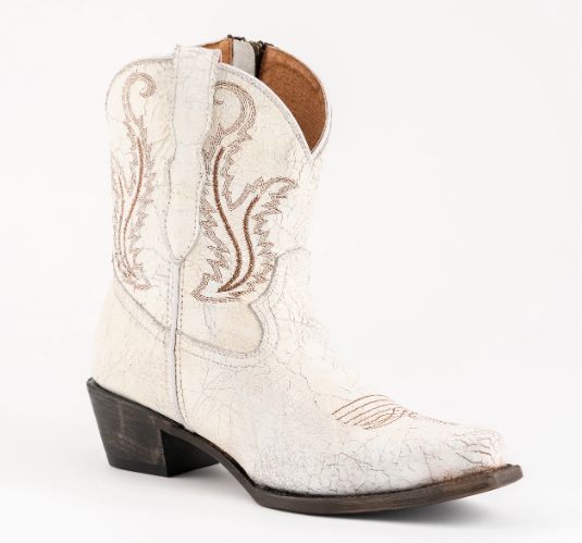 FERRINI WOMEN&#39;S MOLLY WHITE R-TOE BOOTS
