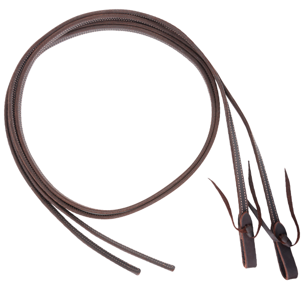 MARTIN SADDLERY SPLIT REINS 5/8-INCH THICK TIED ENDS WITH DOUBLE STITCHED LIGHT LATIGO