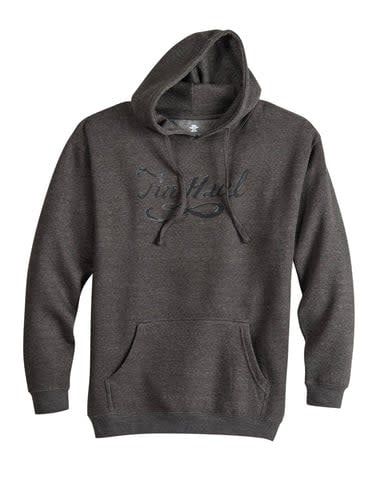 TIN HAUL MEN&#39;S CURLY SCRIPT CHARCOAL HOODIE