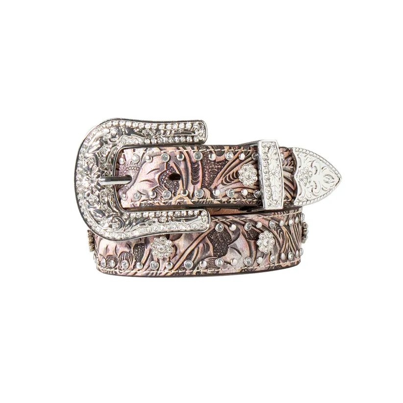 ANGEL RANCH FLORAL EMBOSSED BELT