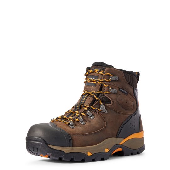 ARIAT MEN&#39;S ENDEAVOR 6&quot; H20 CHOCOLATE WORK BOOTS