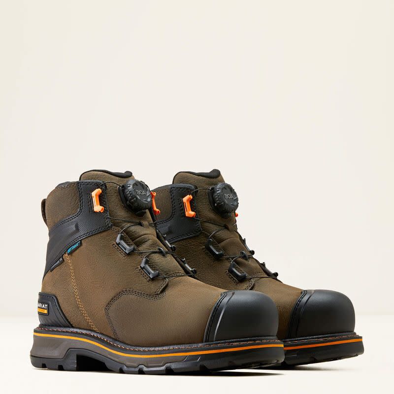 ARIAT MEN&#39;S STUMP JUMPER 6&quot; BOA WATERPROOF CT WORK BOOT