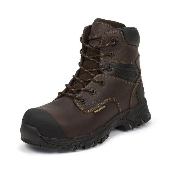 JUSTIN WORK-TEC SABRE BRAWNY BROWN ROUND TOE WORK BOOT