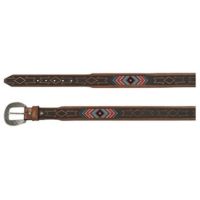 RED DIRT HAT CO TAPERED NEEDLEPOINT INLAY BELT