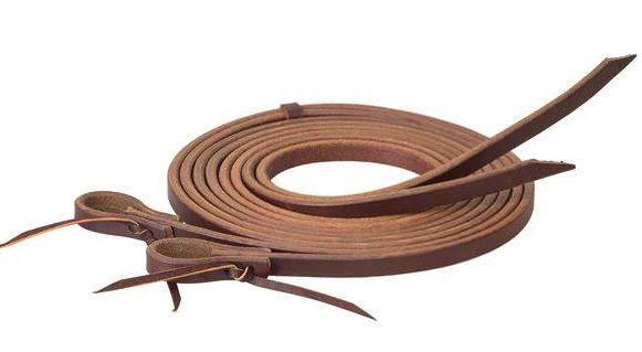 WEAVER EXTRA HEAVY HARNESS SPLIT REINS, WATER LOOPS W/TIE LACES