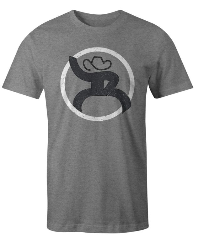 HOOEY MEN&#39;S &quot;ROUGHY 2.0&quot; GREY W/WHITE/CHARCOAL LOGO T-SHIRT