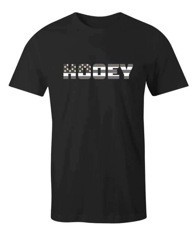 HOOEY MEN&#39;S &quot;PATRIOT&quot; BLACK T-SHIRT
