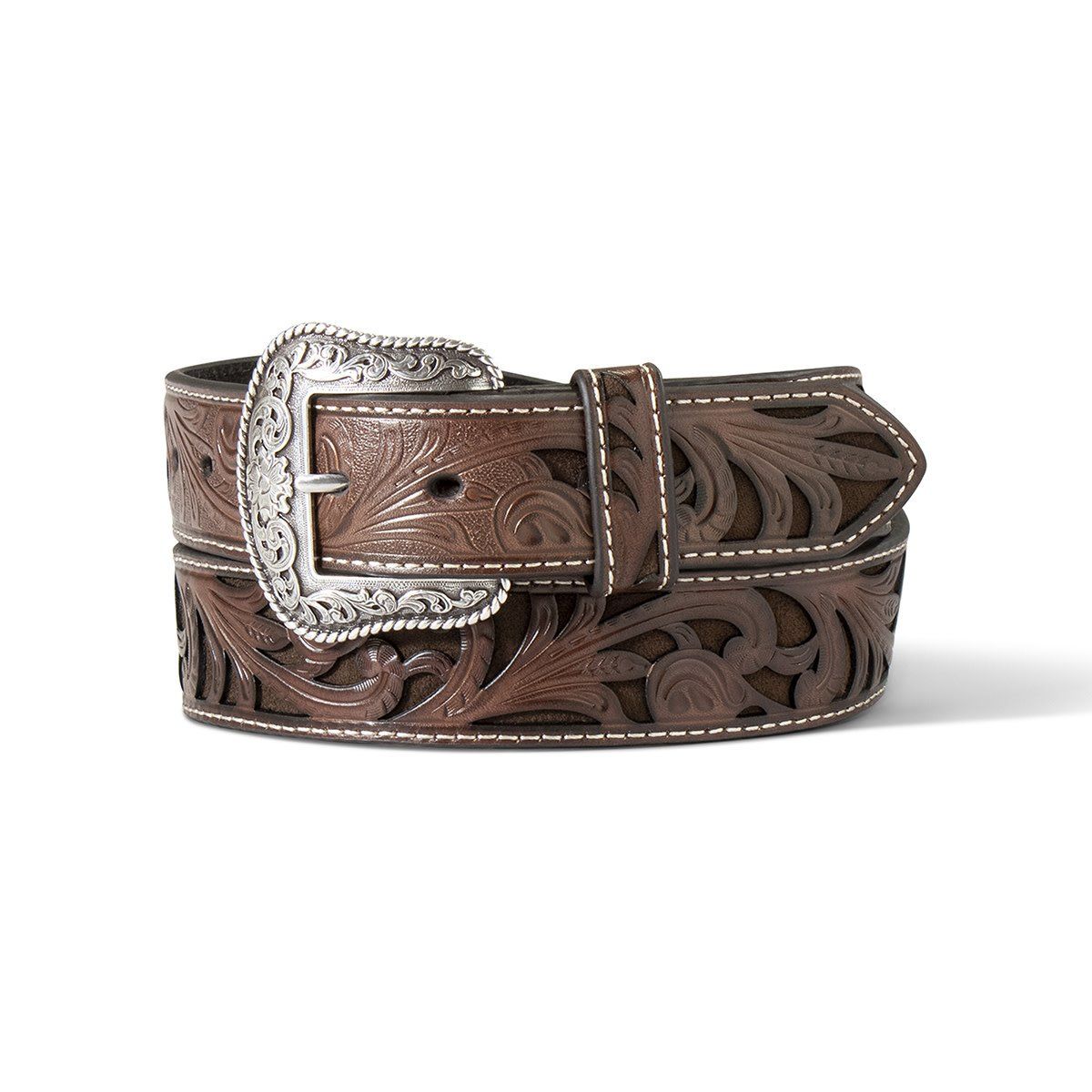 FLORAL EMBROIDERY BUCK LACE BELT