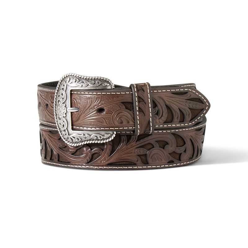 FLORAL EMBROIDERY BUCK LACE BELT