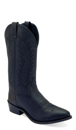 OLD WEST MEN&#39;S 13&quot; BLACK NARROW TOE WESTERN BOOT