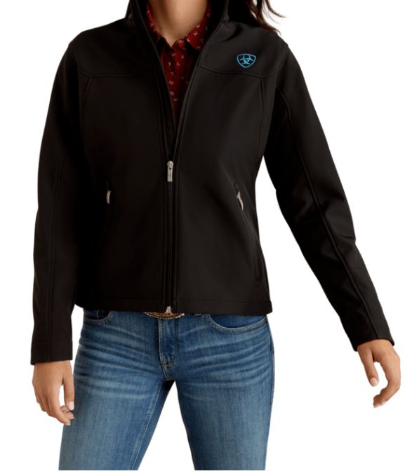 ARIAT NEW TEAM SOFTSHELL JACKET- BLACK/SERRANO