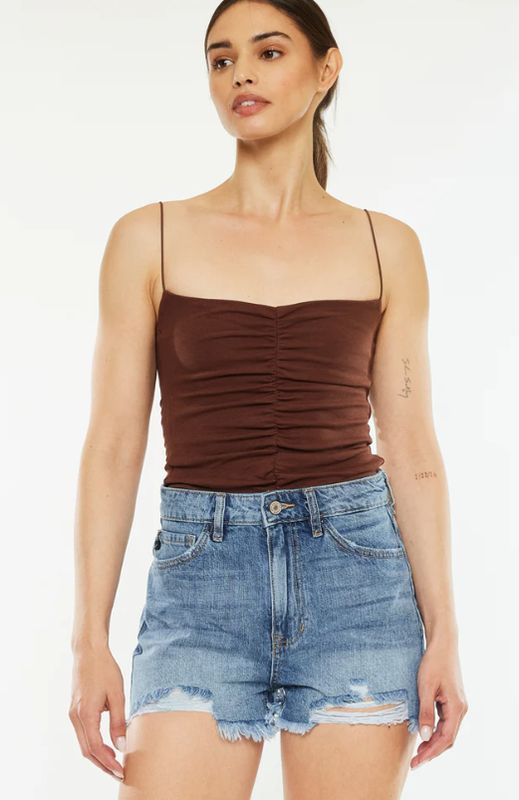 KANCAN WOMEN&#39;S IVANNA ULTRA HIGH RISE MOM SHORTS MEDIUM