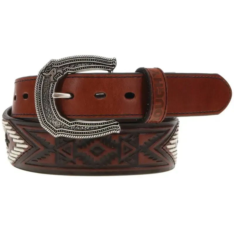 HOOEY &quot;CHOCTAW&quot; ROUGHY TOOLED/ LACED BELT