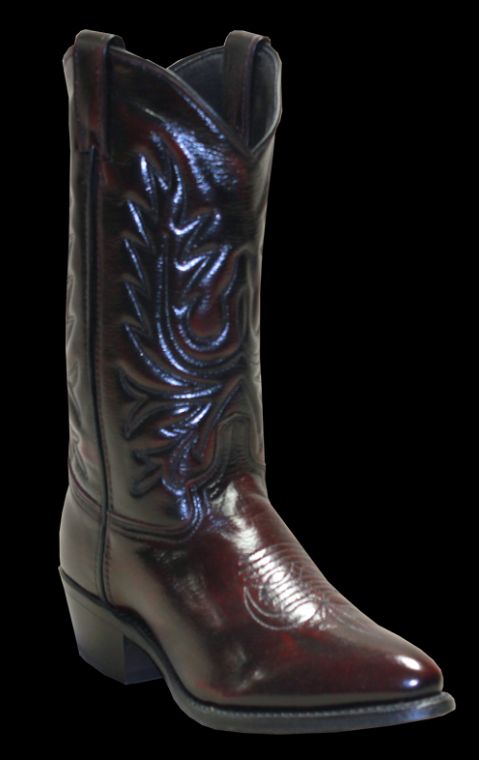 ABILENE MEN&#39;S 12&quot; BLACK CHERRY COWHIDE ROUND TOE BOOTS