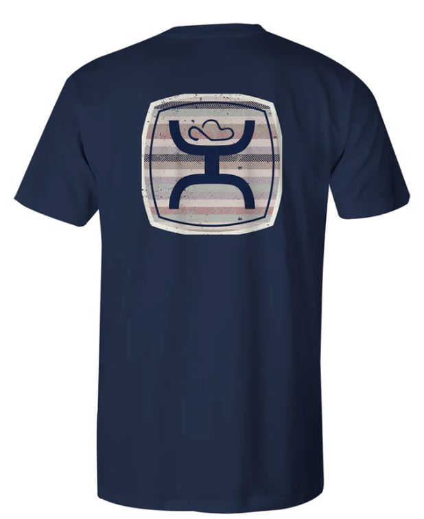 HOOEY MEN&#39;S &quot;ZENITH&quot; NAVY W/MULTI COLOR PATTERN T-SHIRT