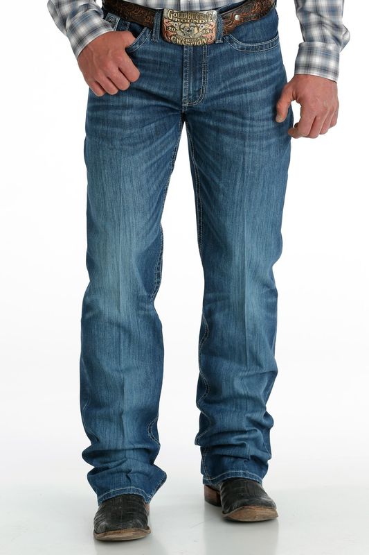 CINCH MEN&#39;S RELAXED FIT WHITE LABEL JEANS- MED. STONE
