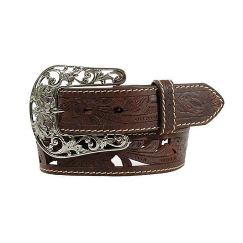 ANGEL RANCH WOMEN&#39;S FLORAL FILIGREE BELT
