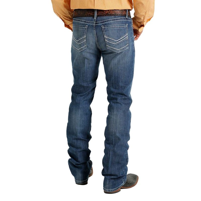 CINCH MEN&#39;S IAN SLIM FIT BOOT CUT STRAIGHT JEANS- LIGHT STONE