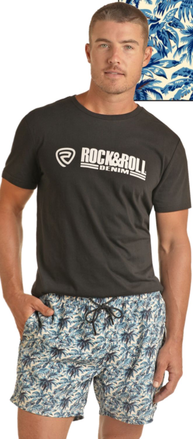 ROCK &amp; ROLL MEN&#39;S TROPICAL SWIM SHORT