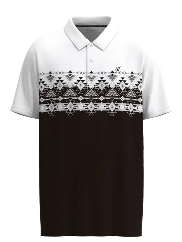 HOOEY BOY&#39;S &quot;THE WEEKENDER&quot; AZTEC/BLACK POLO