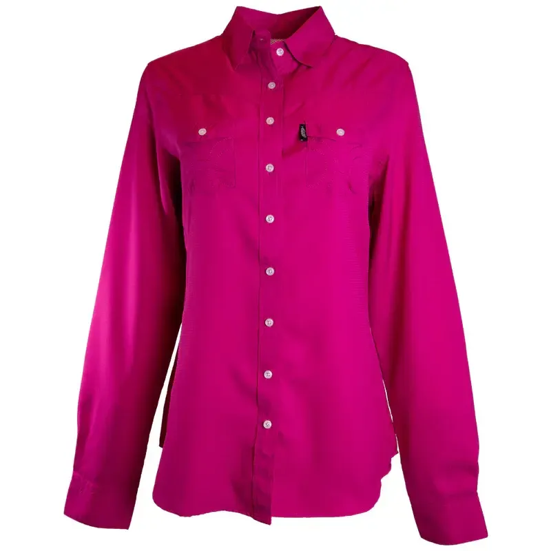 HOOEY GIRL&#39;S &quot;SOL COMPETITION&quot; PINK LONG SLEEVE SHIRT