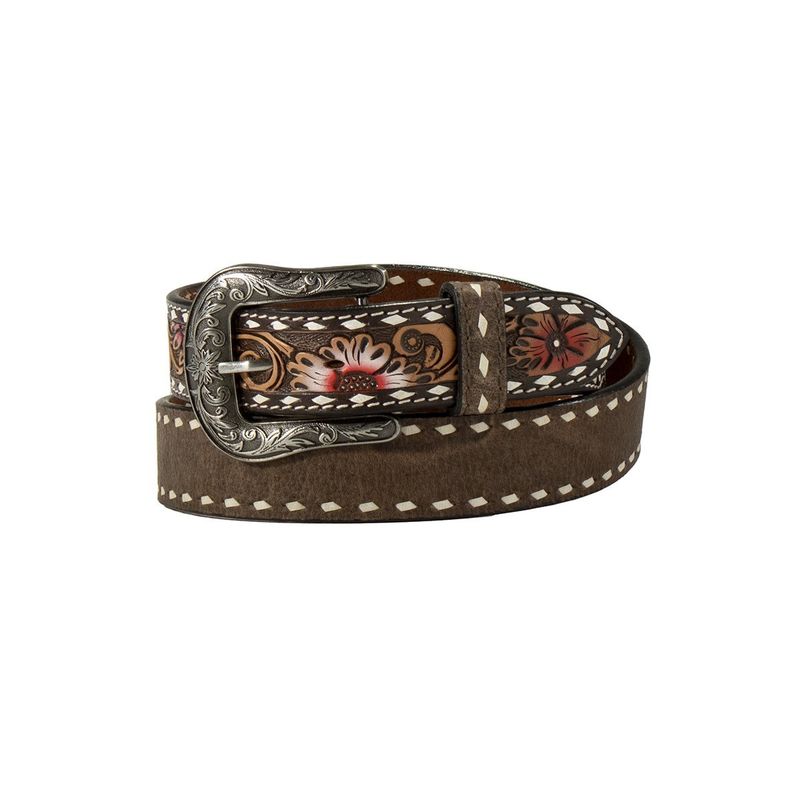 ANGEL RANCH LADIES HAND PAINTED FLORAL BELT