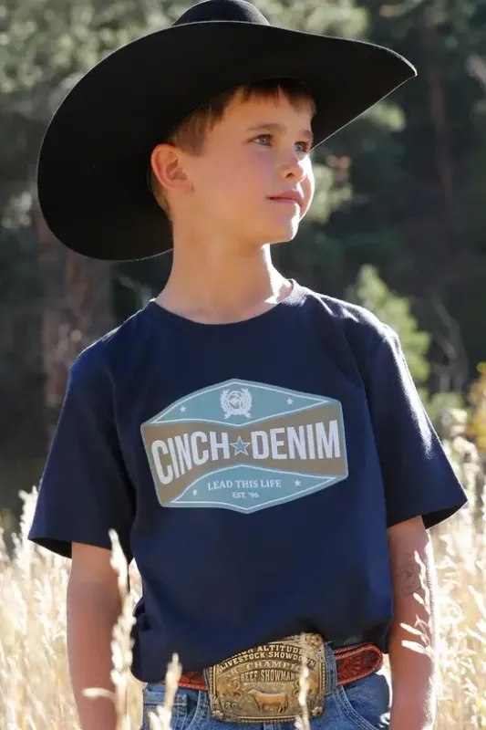 CINCH BOY&#39;S &quot;DILLAN&quot; NAVY TEE