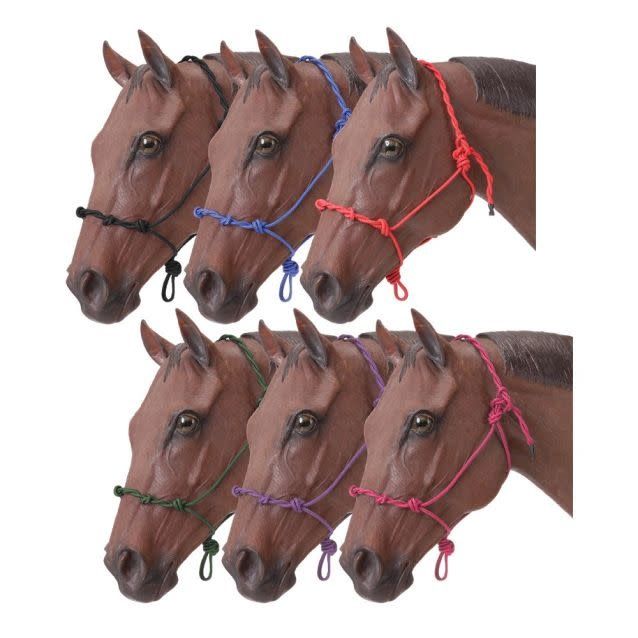TOUGH 1 KNOTTED ROPE HALTER WITH TWISTED CROWN