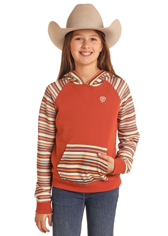 ROCK &amp; ROLL RUST STRIPED HOODY