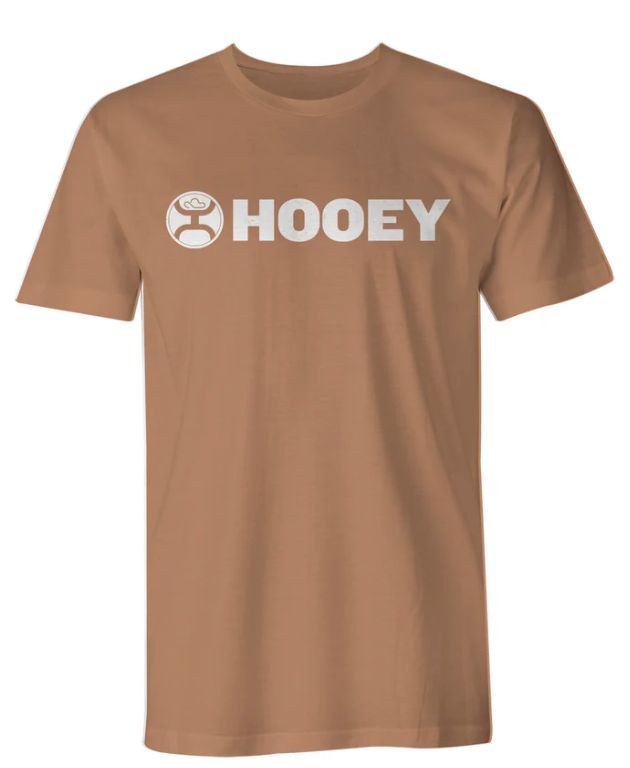 HOOEY MEN&#39;S &quot;LOCK-UP&quot; SIENNA W/WHITE LOGO T-SHIRT