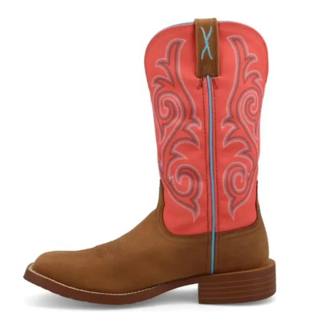 TWISTED X WOMEN&#39;S 11&quot; TECH X BOOT- BROWN &amp; SALMON