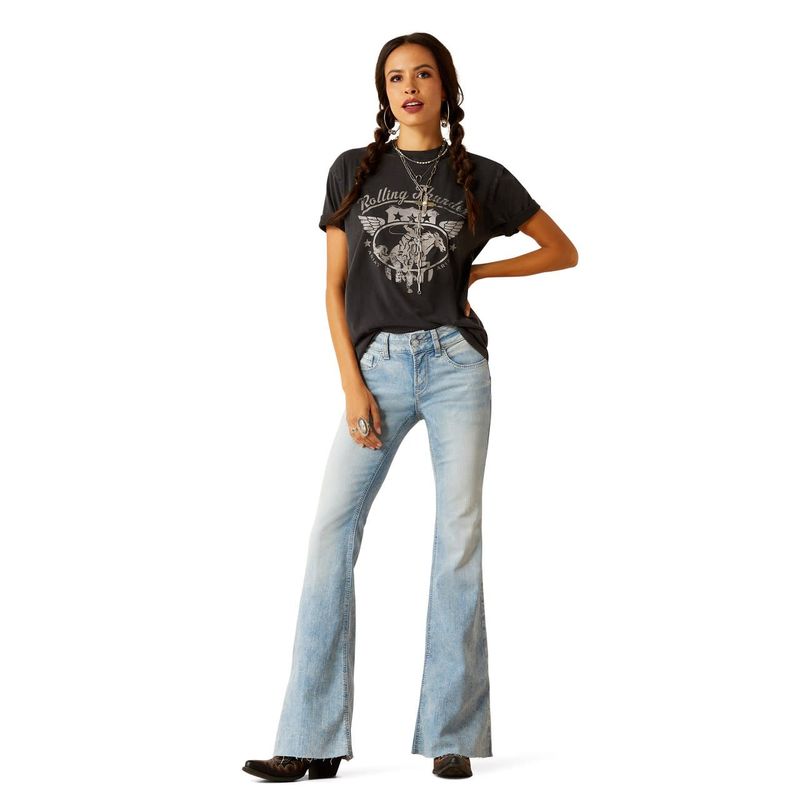 JIMENA PERFECT RISE FLARE JEAN IN SNOWLAND