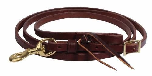 PROFESSIONAL CHOICE RANCH HEAVY OIL HARNESS LEATHER ROPING REINS
