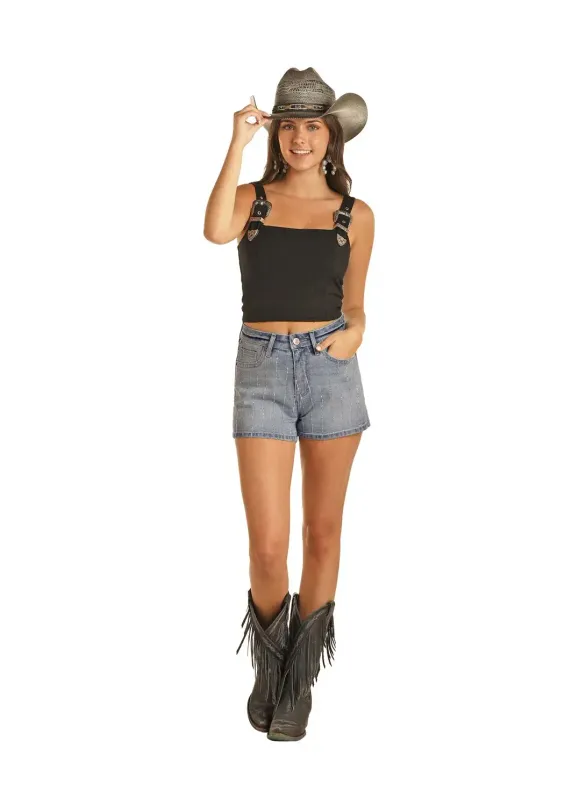 ROCK &amp; ROLL RHINESTONE SHORT