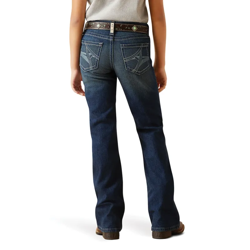 ARIAT GIRL&#39;S ARIANA BOOTCUT JEAN IN PACIFIC