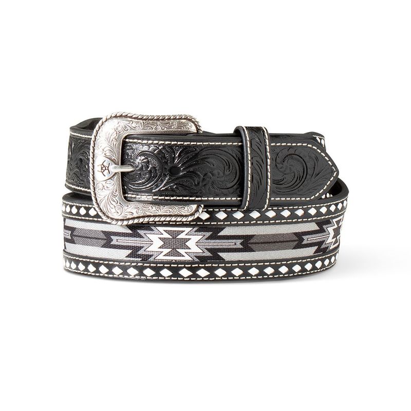 ARIAT SOUTHWEST INLAY W/DIAMOND LACING BELT
