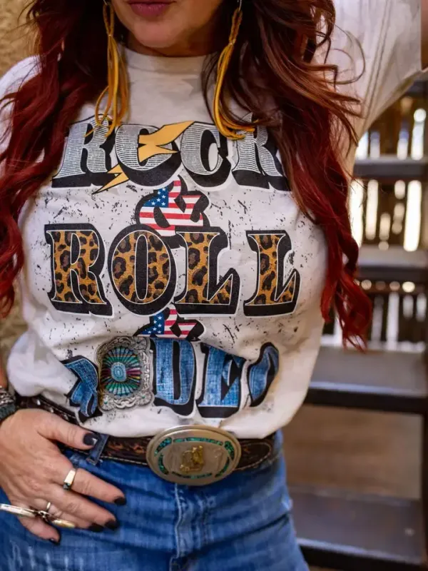 ROCK &amp; ROLL AND RODEO GRAPHIC TEE