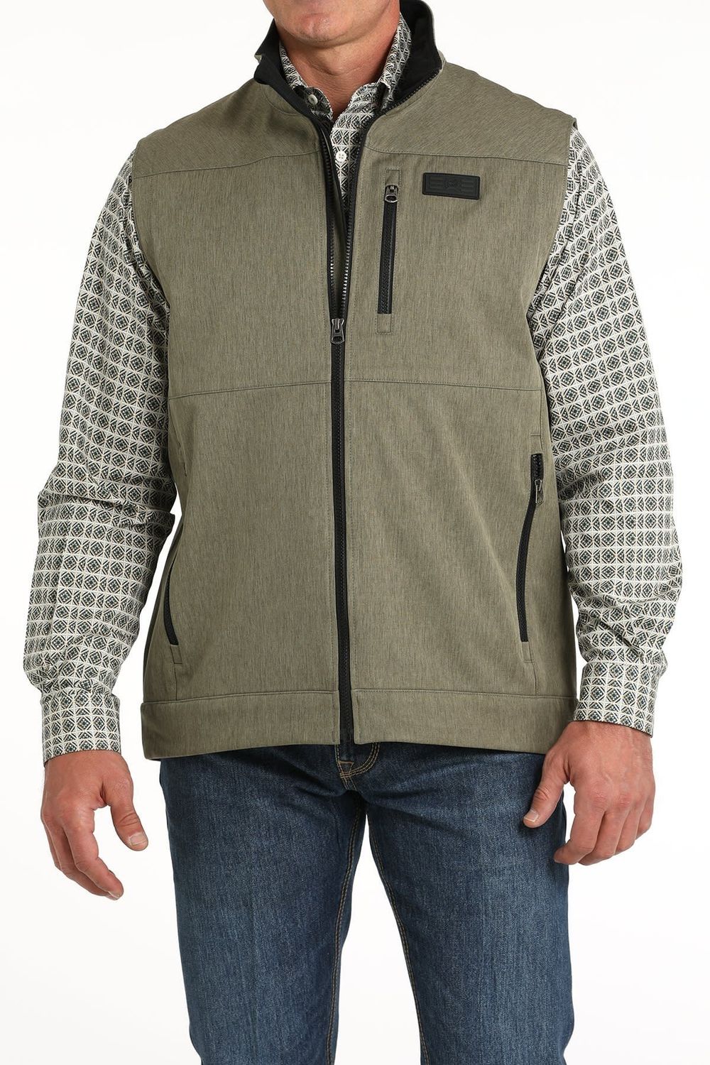 CINCH MEN&#39;S SOFTSHELL VEST- OLIVE