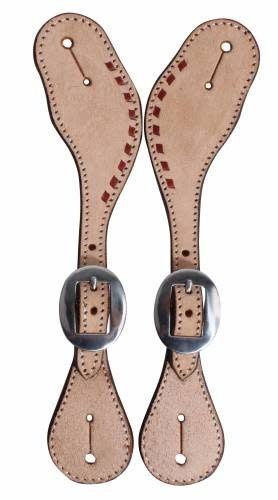 PROFESSIONAL CHOICE BUCKSTITCHED ROUGHOUT SPUR STRAPS