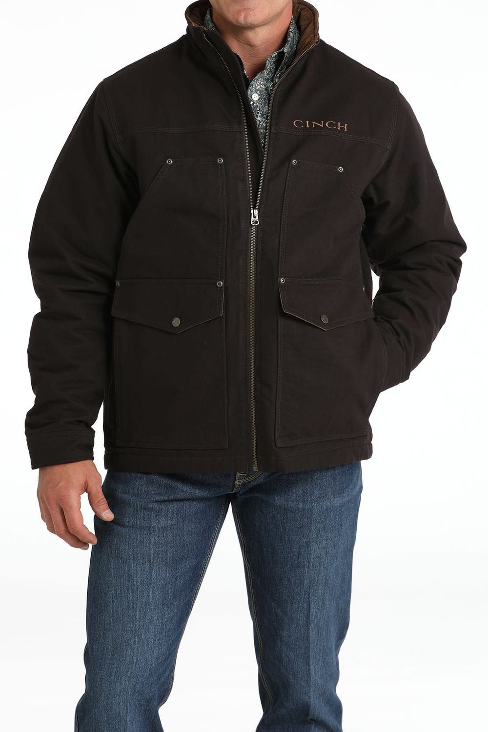 CINCH CONCEALED CARRY CANVAS JACKET- BROWN