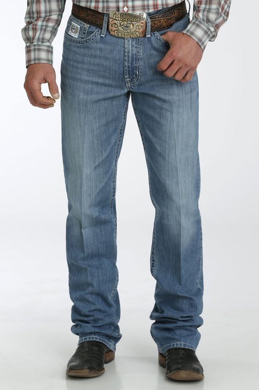 CINCH MEN&#39;S WHITE LABEL MEDIUM STONE JEANS