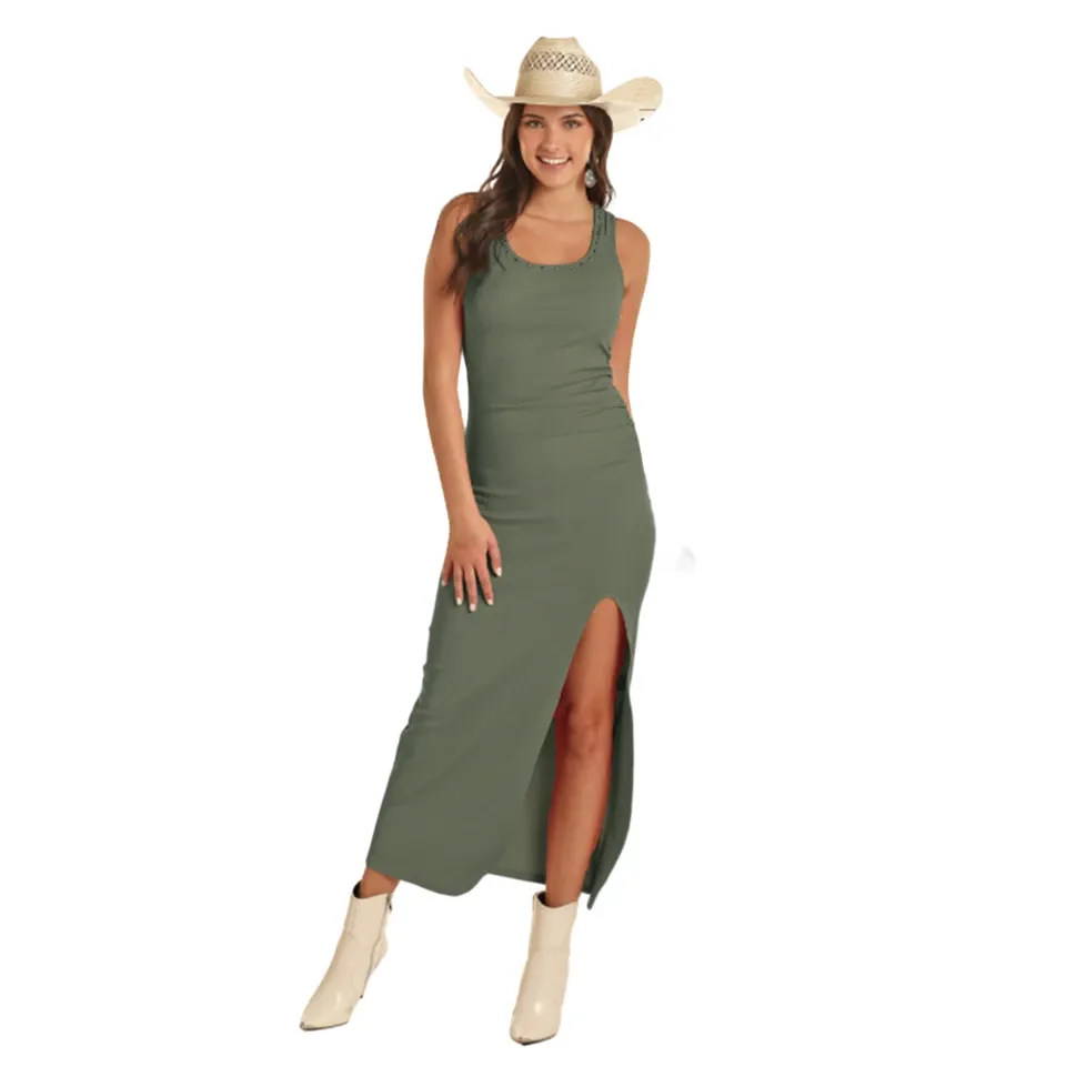 ROCK &amp; ROLL RIB KNIT MAXI DRESS